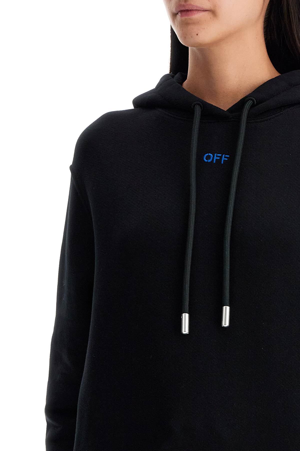 Áo hoodie có hoa hồng thêu và mũi tên