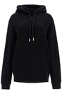 OFF-WHITE Chic Black Hoodie with Bold Blue Logo