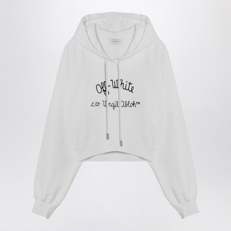 OFF-WHITE Cropped Women's Sweatshirt with Logo