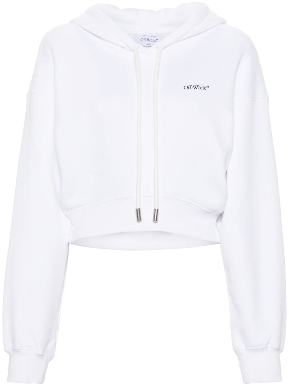 OFF-WHITE White Floral Hoodie for Women - SS24