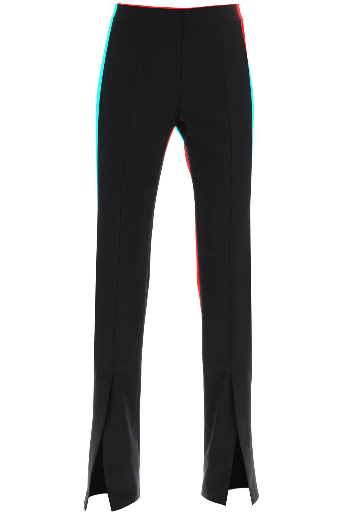 OFF-WHITE Black Tech Drill Slim Fit Pants for Women - FW23 Collection