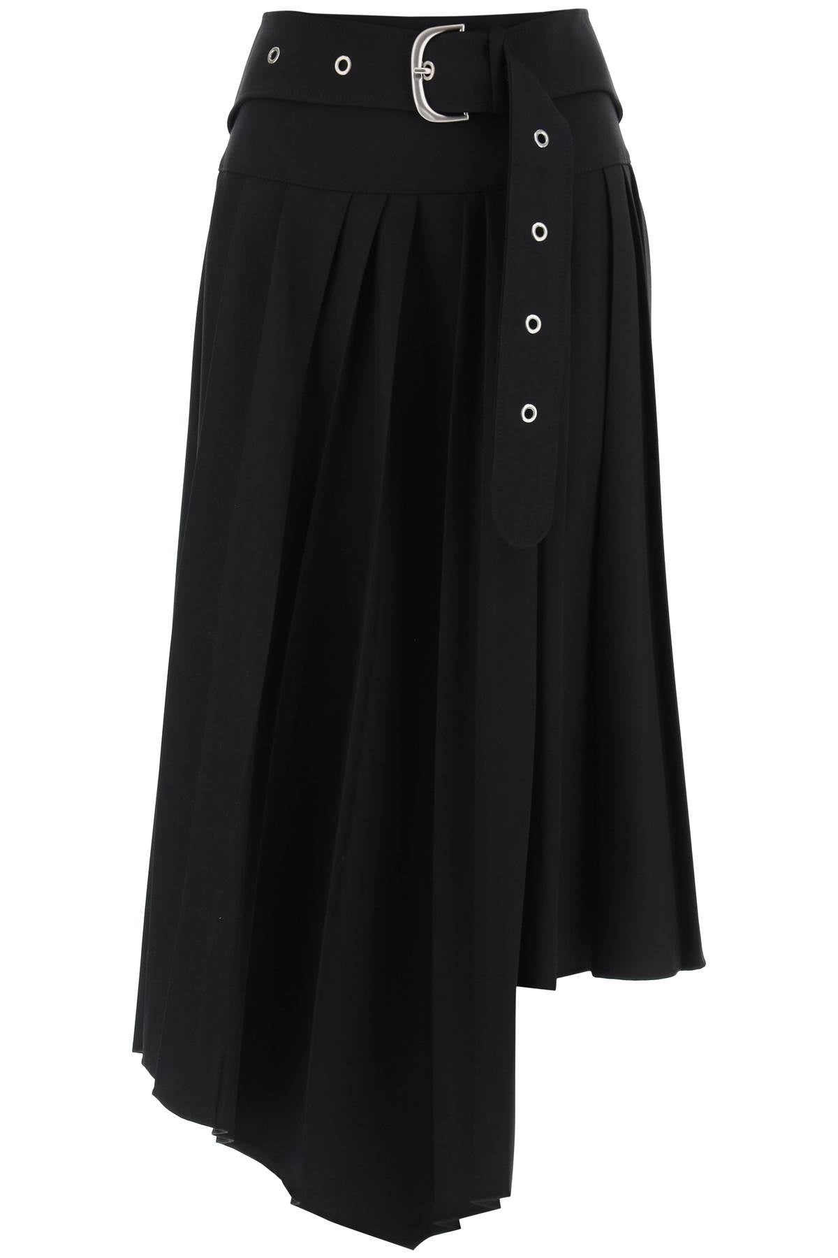 OFF-WHITE Sophia - Elegant Belted Tech Drill Skirt for Women