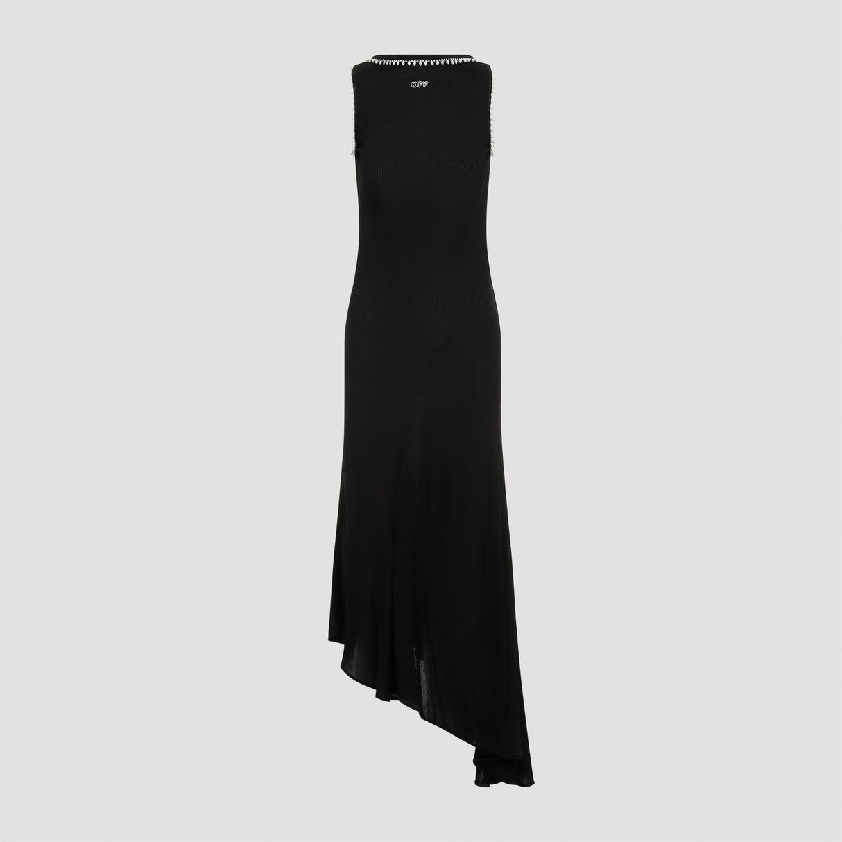 OFF-WHITE Light Ribbed Embroidered Long Dress