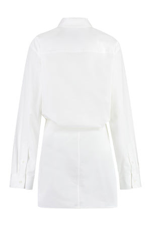 OFF-WHITE Asymmetrical Cotton Shirt Dress - Women's FW23 Collection