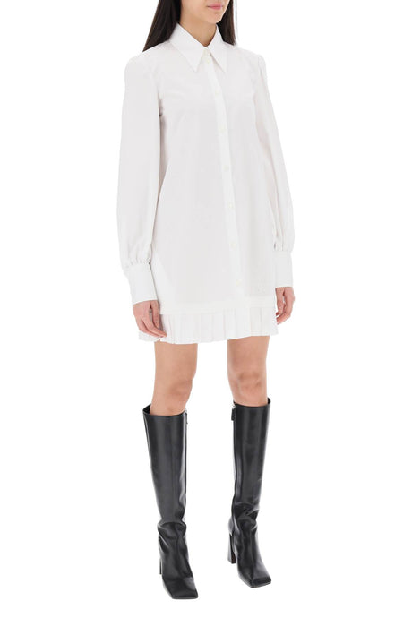 OFF-WHITE White Pleated Shirt Dress for Women
