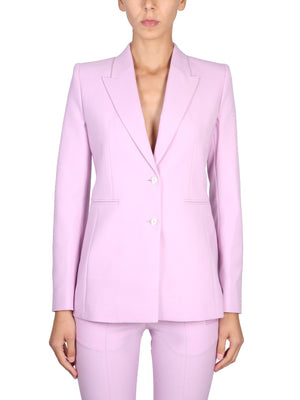 OFF-WHITE Chic Single-Breasted Women's Jacket with Peaked Lapels