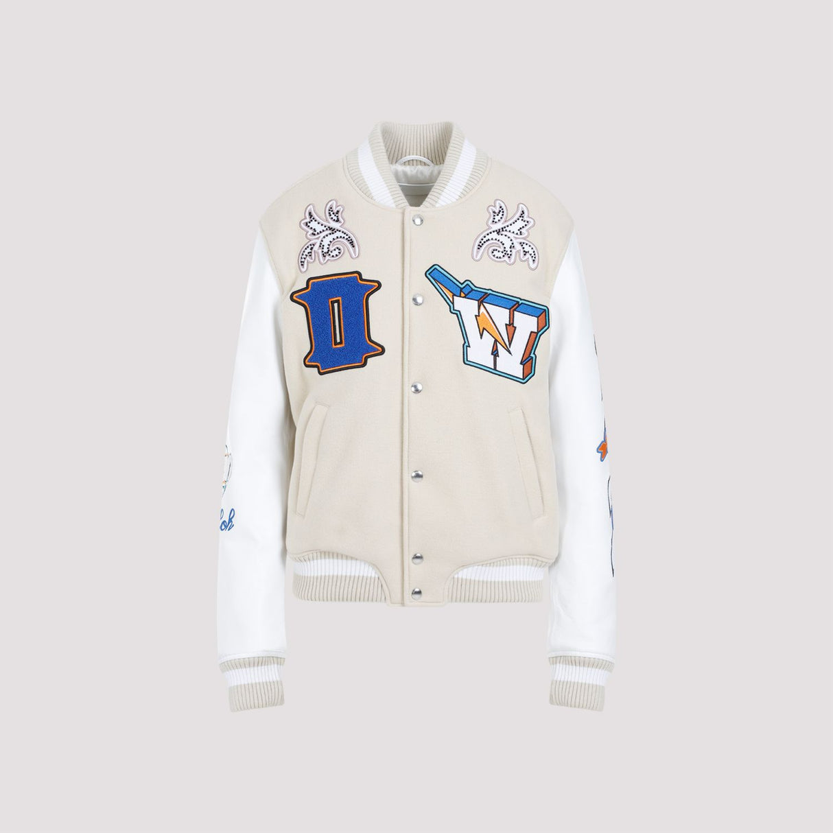 Áo Khoác Bomber Varsity Màu Trộn