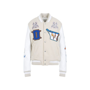 Áo Khoác Bomber Varsity Màu Trộn