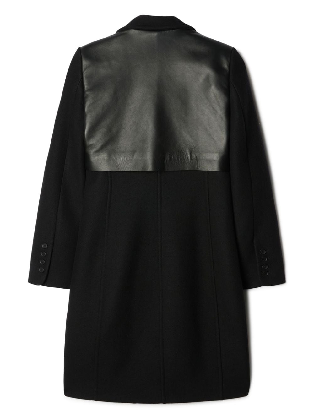 Áo khoác đen thắt lưng cho phụ nữ in sợi len dòng FW23