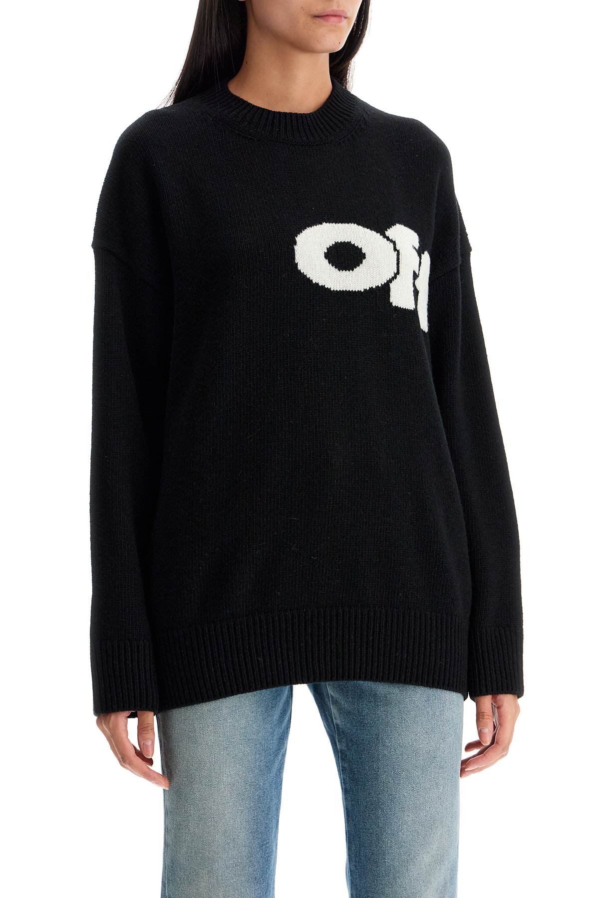 OFF-WHITE Oversized Crew Neck Sweater