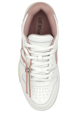 OFF-WHITE WHITE LACE-UP CANVAS Sneaker - Beige with Green Hints