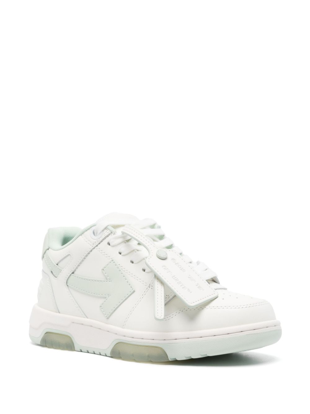 OFF-WHITE Women's Lace-Up Leather Sneakers with Padded Ankle