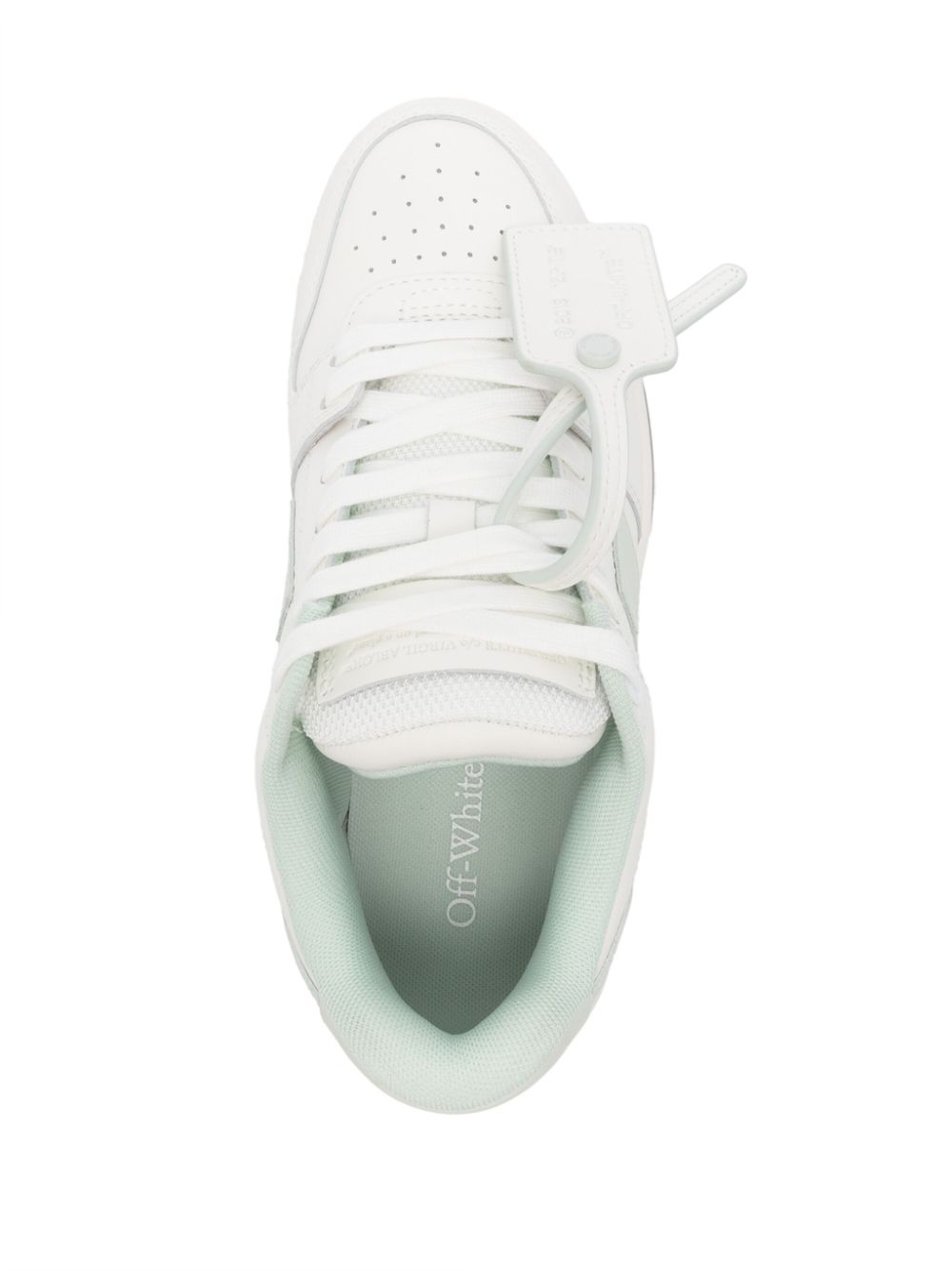 OFF-WHITE Women's Lace-Up Leather Sneakers with Padded Ankle