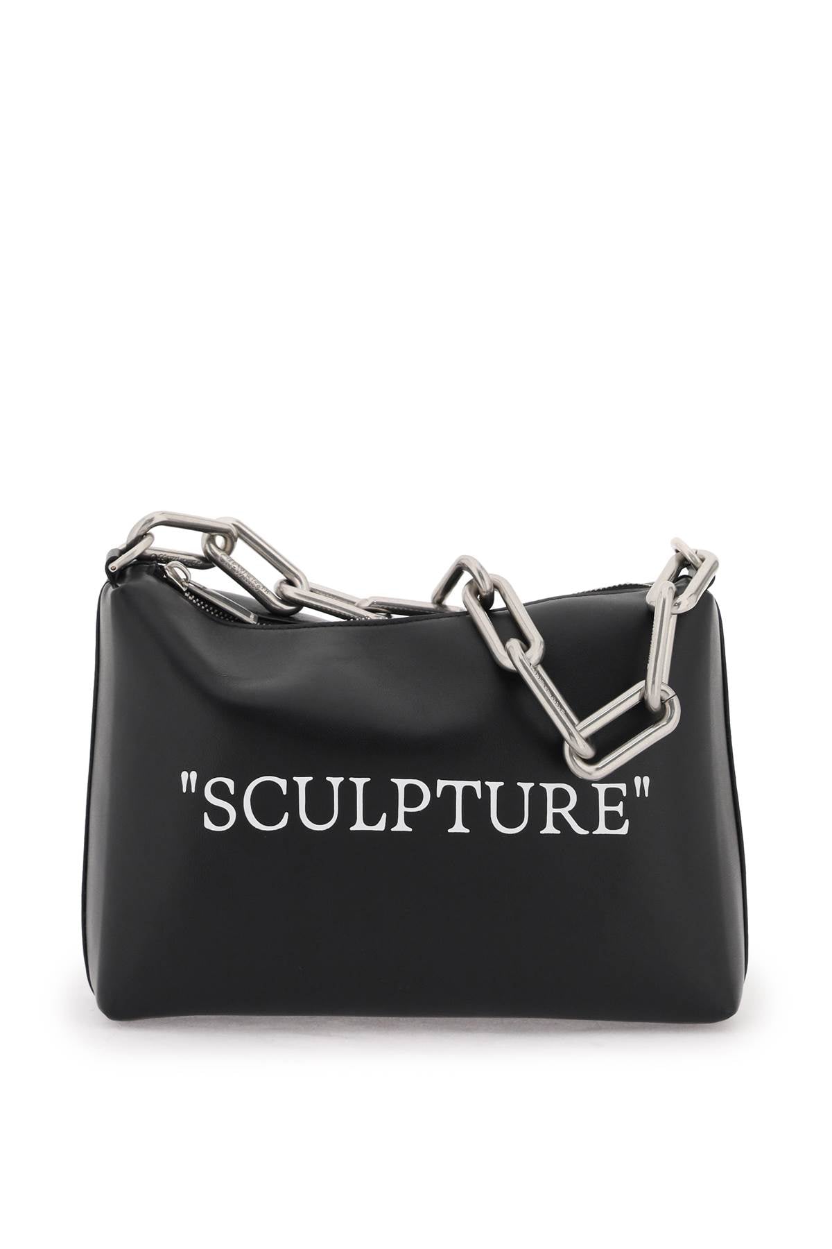 Túi đeo vai Sculpture Lettering màu đen FW23
