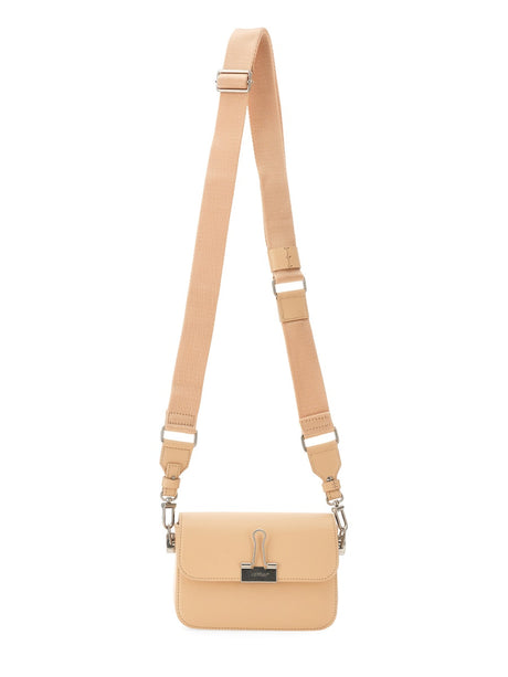 OFF-WHITE Mini Leather Binder Handbag