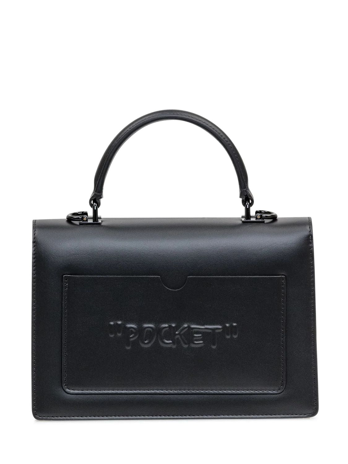 OFF-WHITE Elegant Mini Top Handle Leather Bag