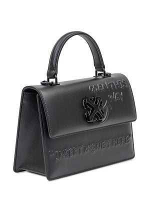 OFF-WHITE Elegant Mini Top Handle Leather Bag