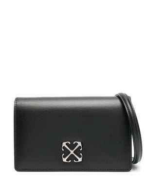 OFF-WHITE Mini Leather Cross-Body Handbag with Signature Design