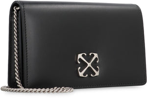 OFF-WHITE Arrows-Motif Leather Cross-Body Handbag - Black