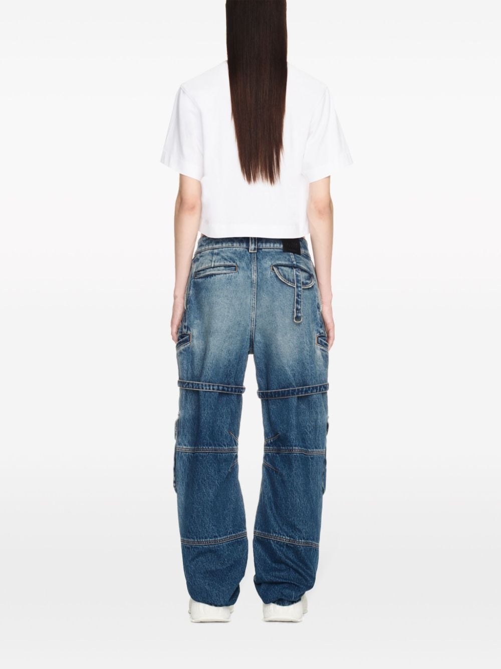 OFF-WHITE Blue Cargo Over Pants for Women - SS24 Collection