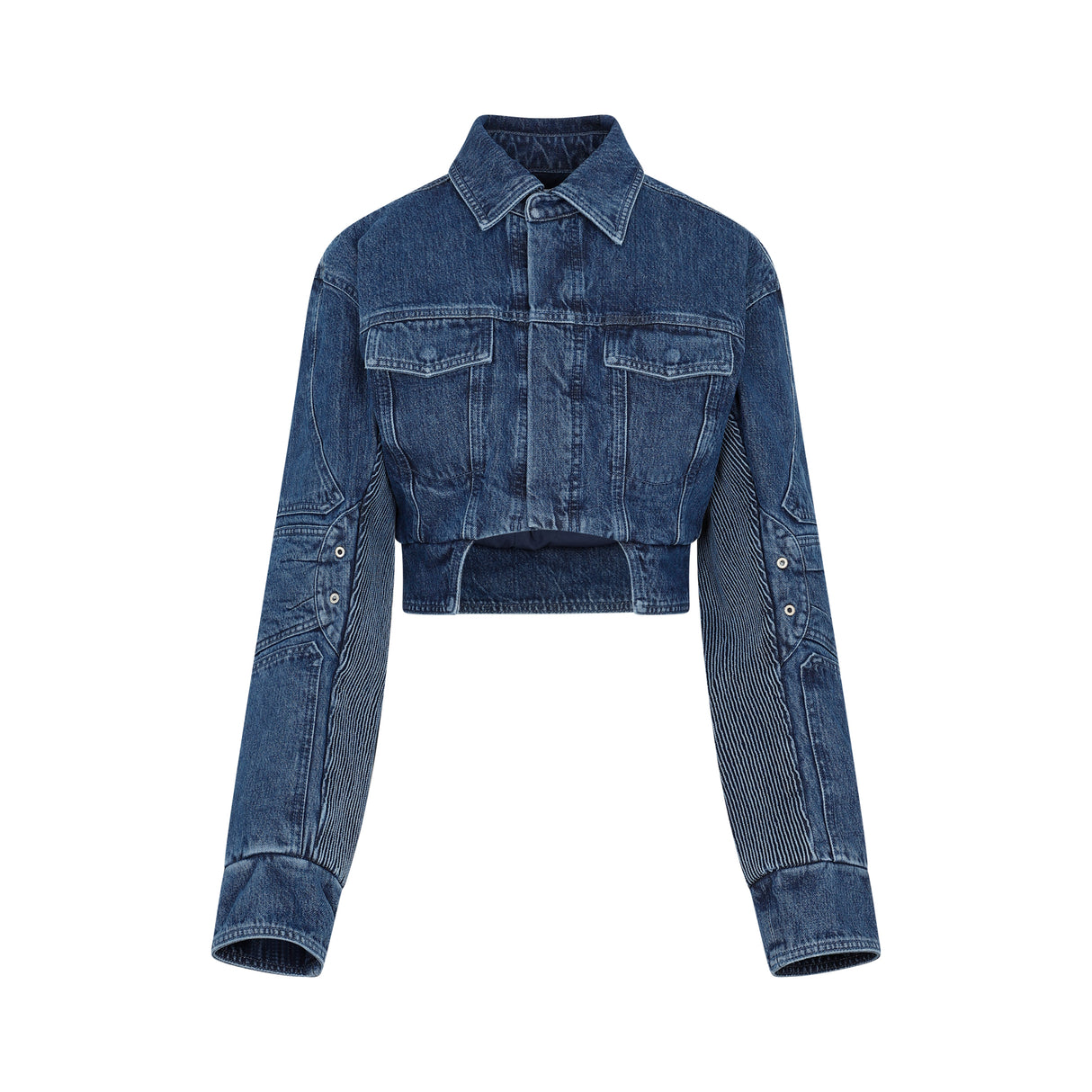 Áo khoác denim cắtngang cho nữ mùa SS23