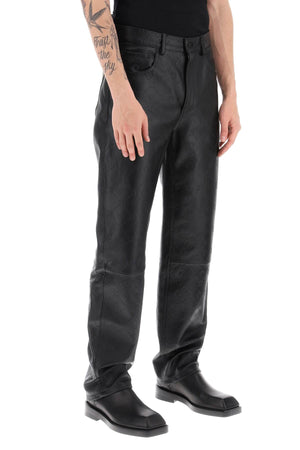 Embossed Monogram Leather Pants for Men by Marine Serre