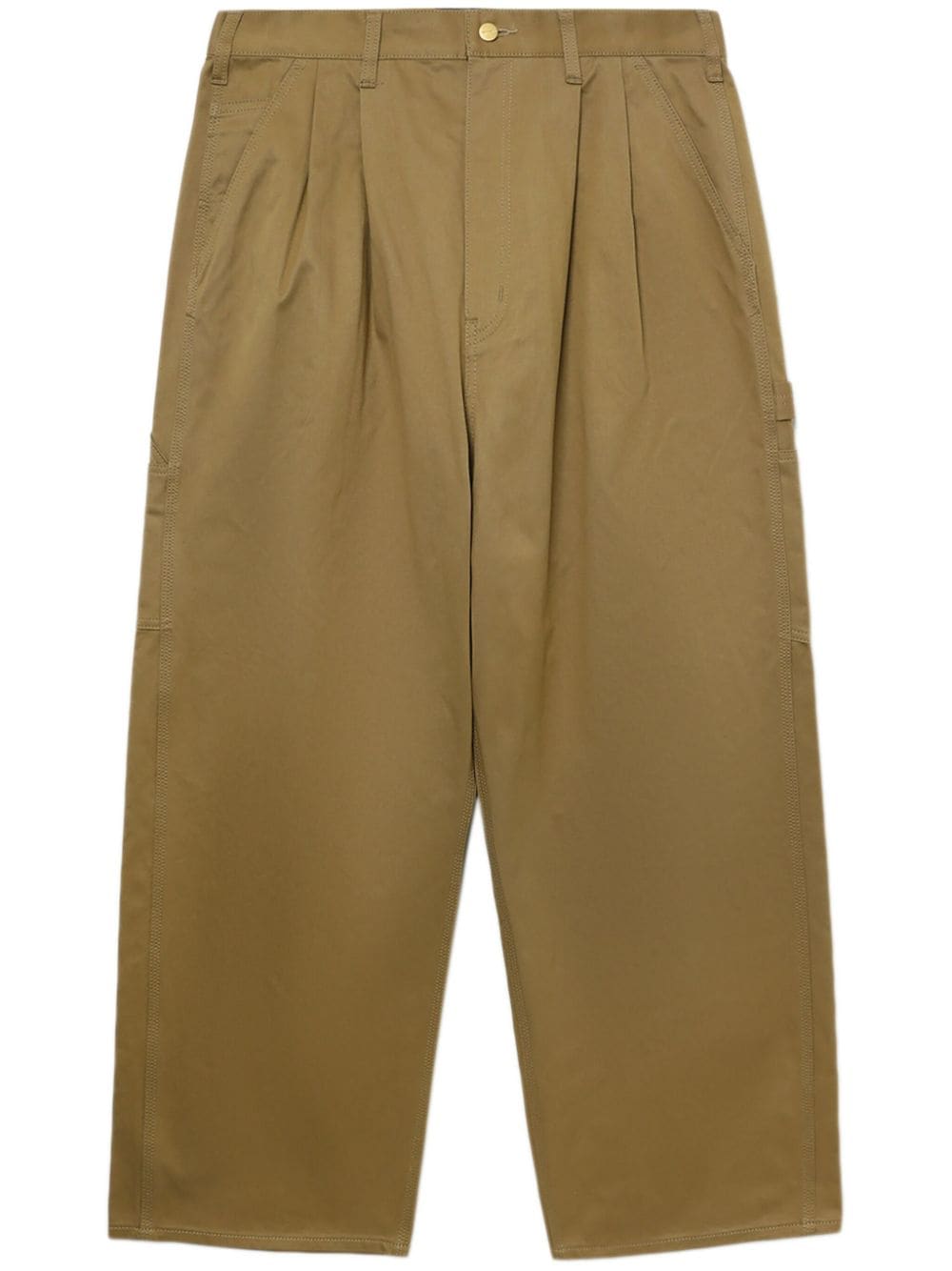 JUNYA WATANABE Men's Wide Leg Cotton Trousers in Tan for SS24