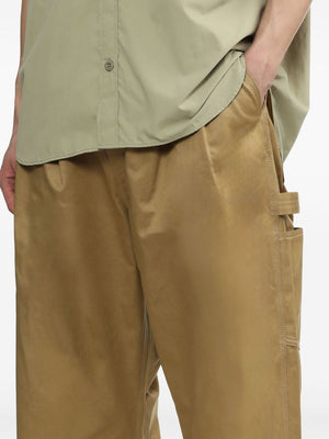 JUNYA WATANABE Men's Wide Leg Cotton Trousers in Tan for SS24