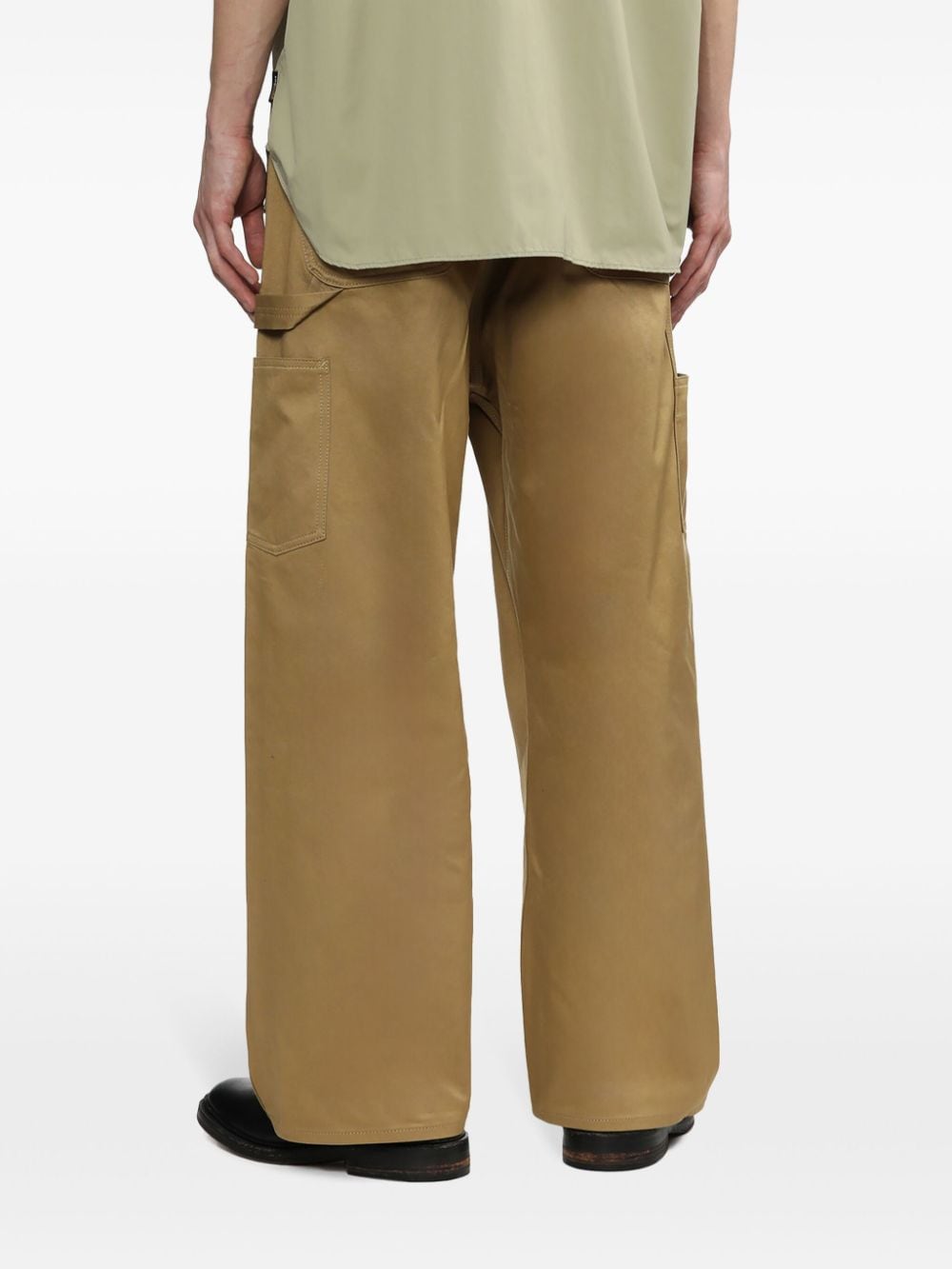 JUNYA WATANABE Men's Wide Leg Cotton Trousers in Tan for SS24