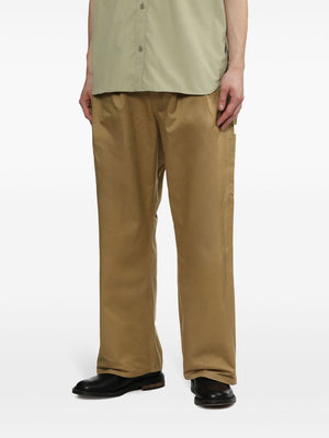 JUNYA WATANABE Men's Wide Leg Cotton Trousers in Tan for SS24