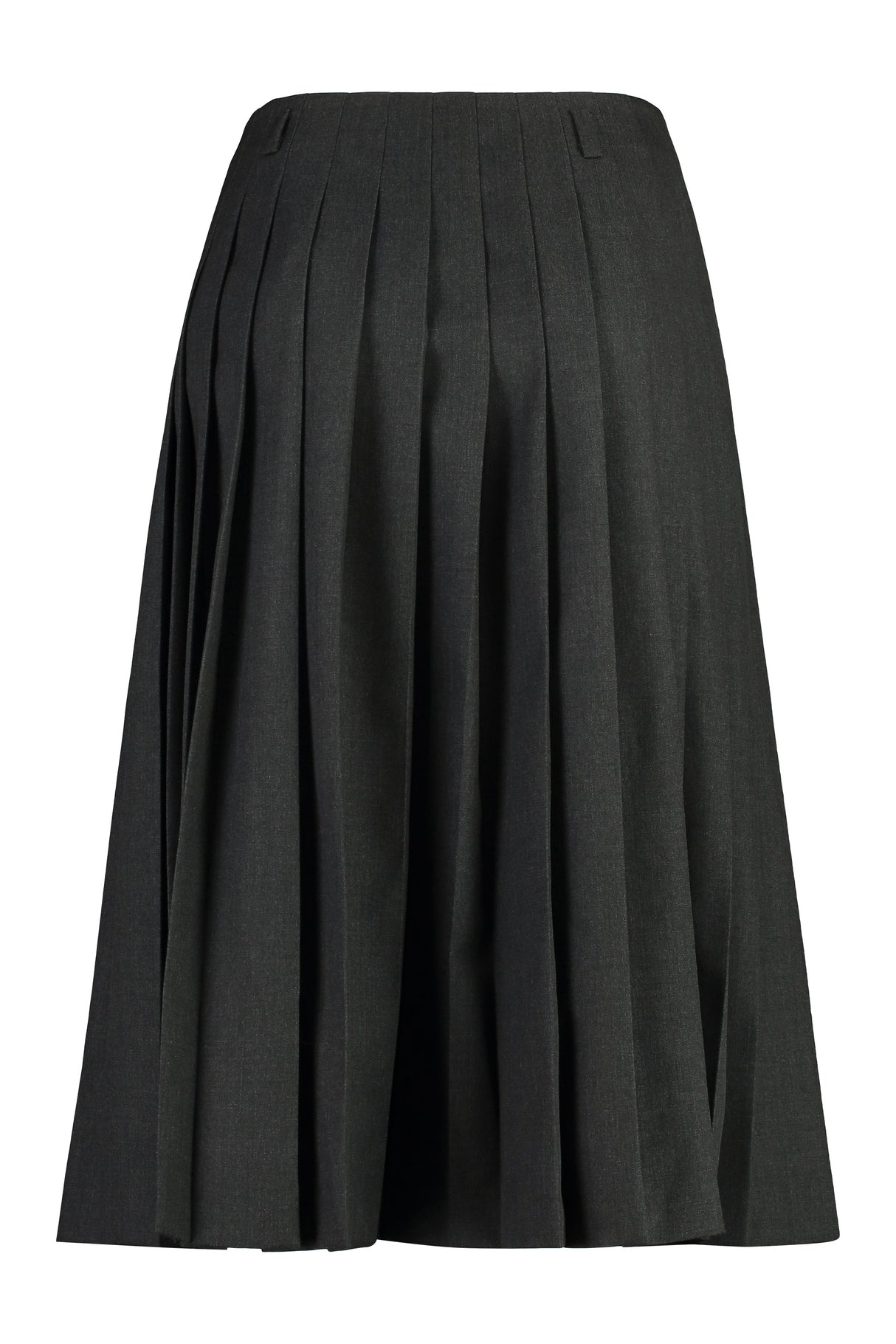 PRADA Elegant Wool Pleated Mini Skirt