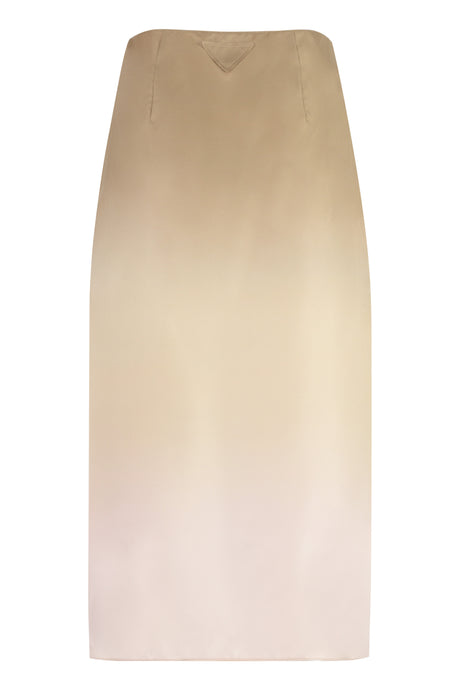 PRADA Silk Gradient Midi Skirt