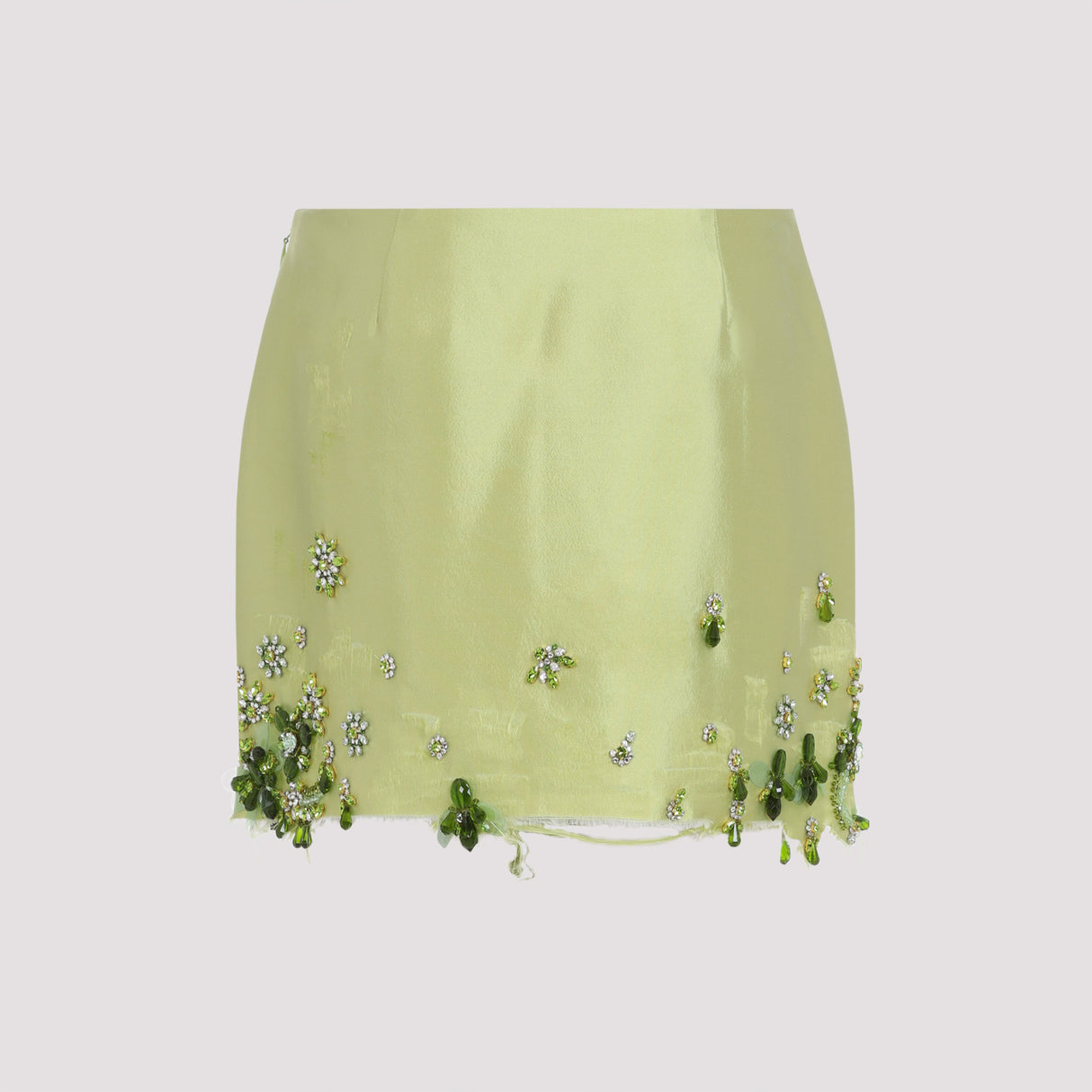 PRADA Embroidered Silk Mini Skirt for Women