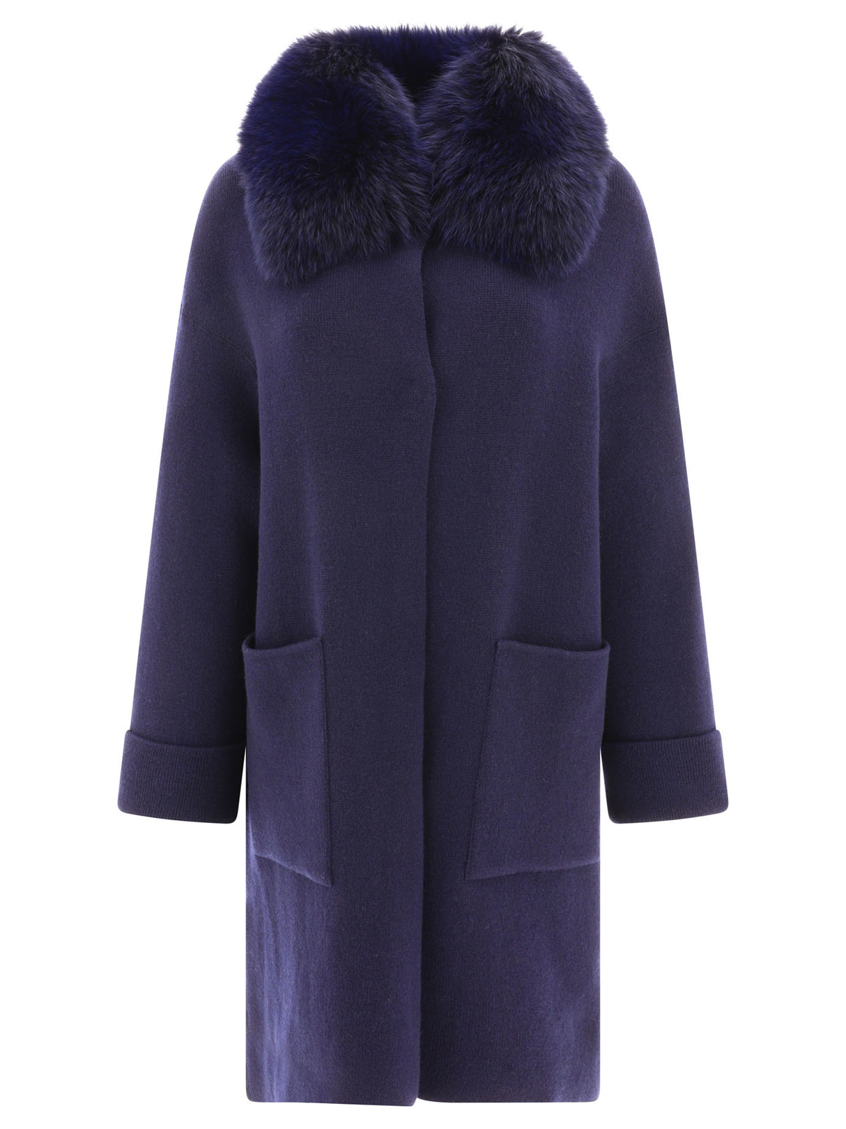 Áo khoác len và cashmere xanh dành cho nữ - Bộ sưu tập mùa FW23