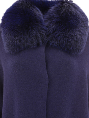 GIOVI Blue Wool and Cashmere Jacket for Women - FW23 Season Collection