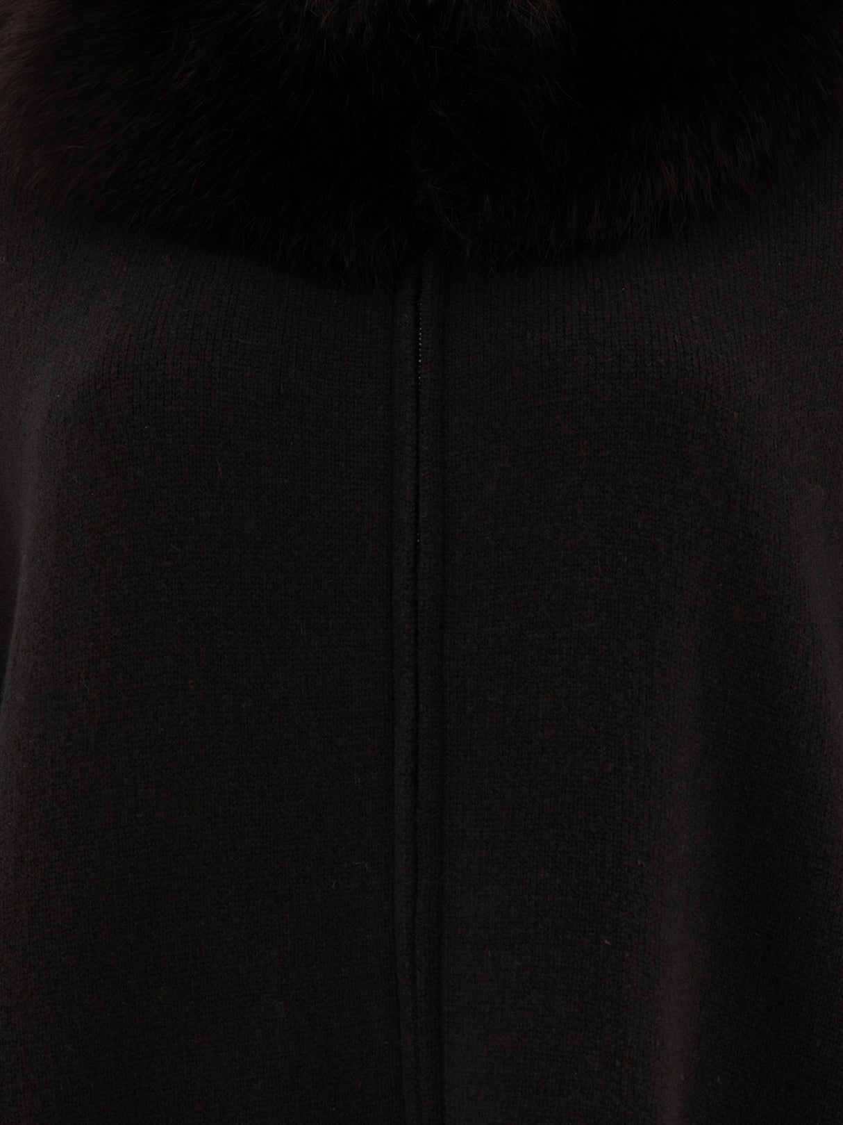 GIOVI Luxurious Black Wool-Cashmere Poncho