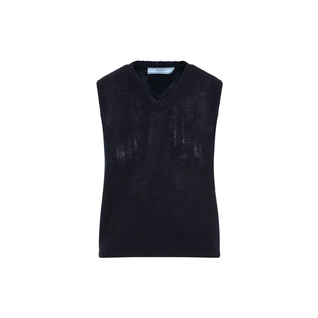 PRADA Blue Wool Gilet for Women - SS24 Collection