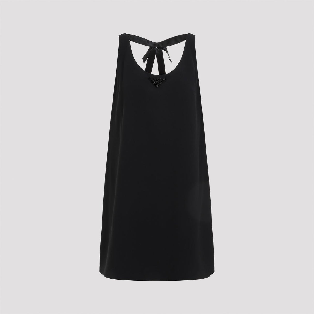 PRADA Elegant Bow-Back Crepe Dress