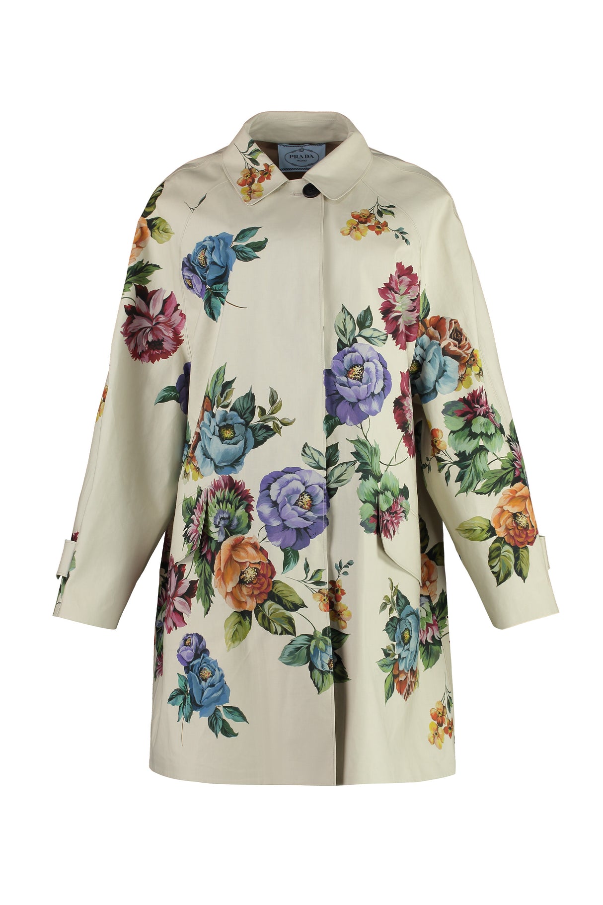 PRADA Gardenia Print Hidden Button Jacket for Women