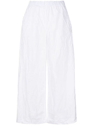 DANIELA GREGIS White Cotton Trousers for Women - SS24 Collection