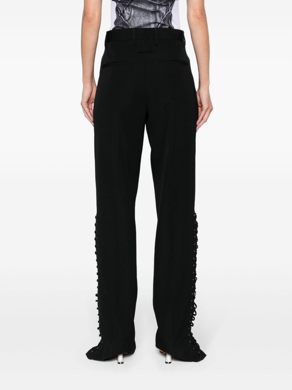 JEAN PAUL GAULTIER Women's Black Straight Pants - 24SS Collection