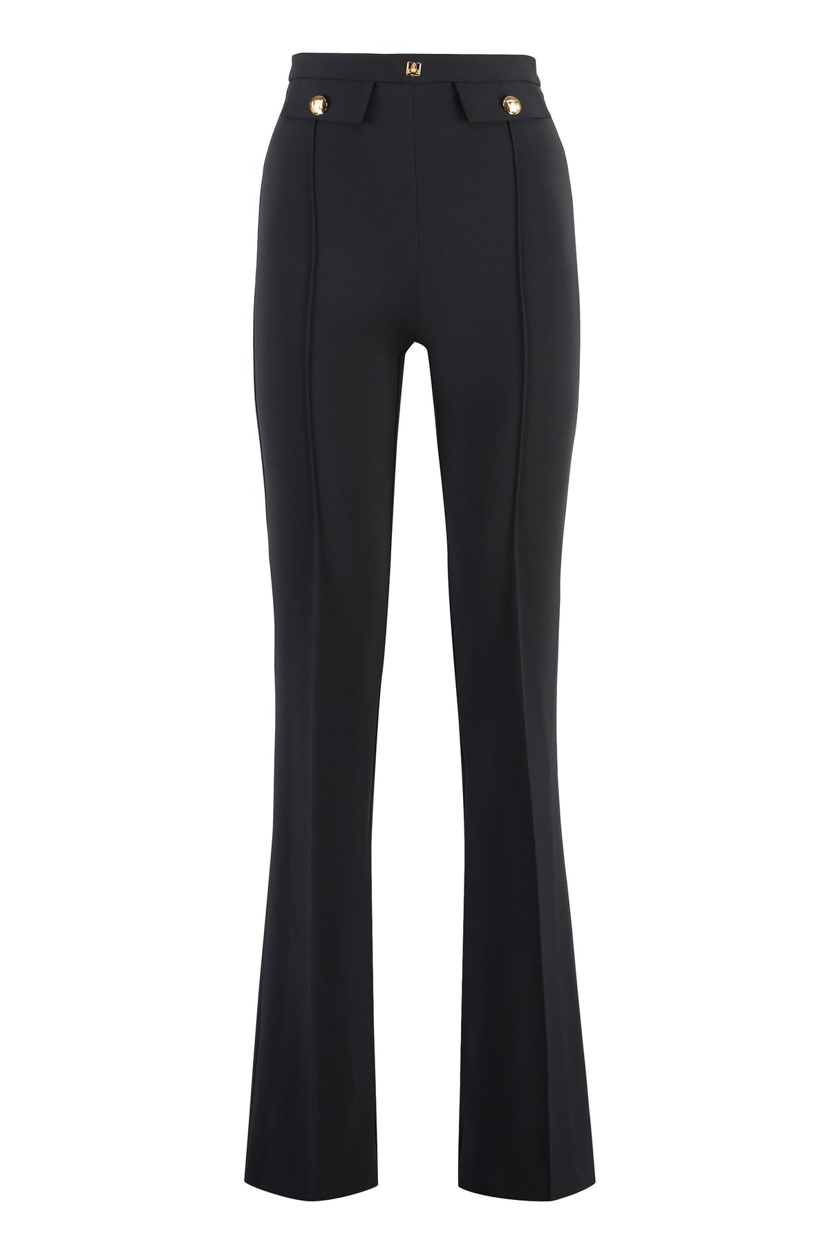 ELISABETTA FRANCHI Chic Wide-Leg Crepe Trousers