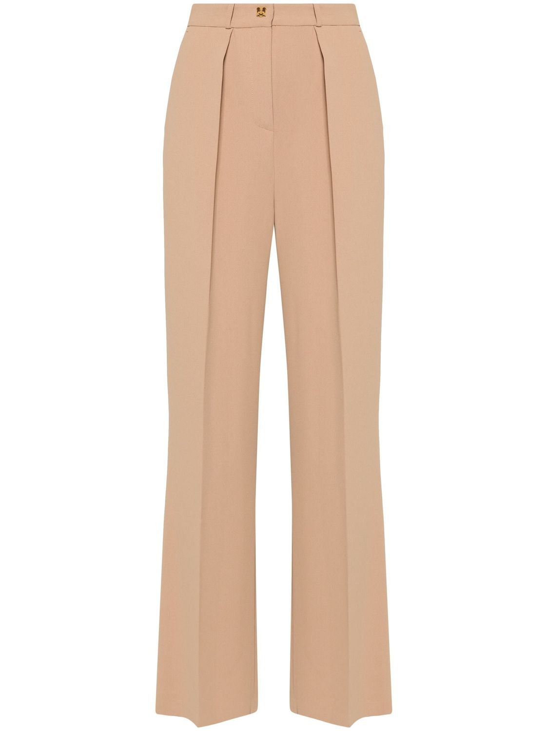 ELISABETTA FRANCHI Emblem Crepe Straight Trousers - Women's