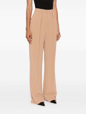 ELISABETTA FRANCHI Emblem Crepe Straight Trousers - Women's