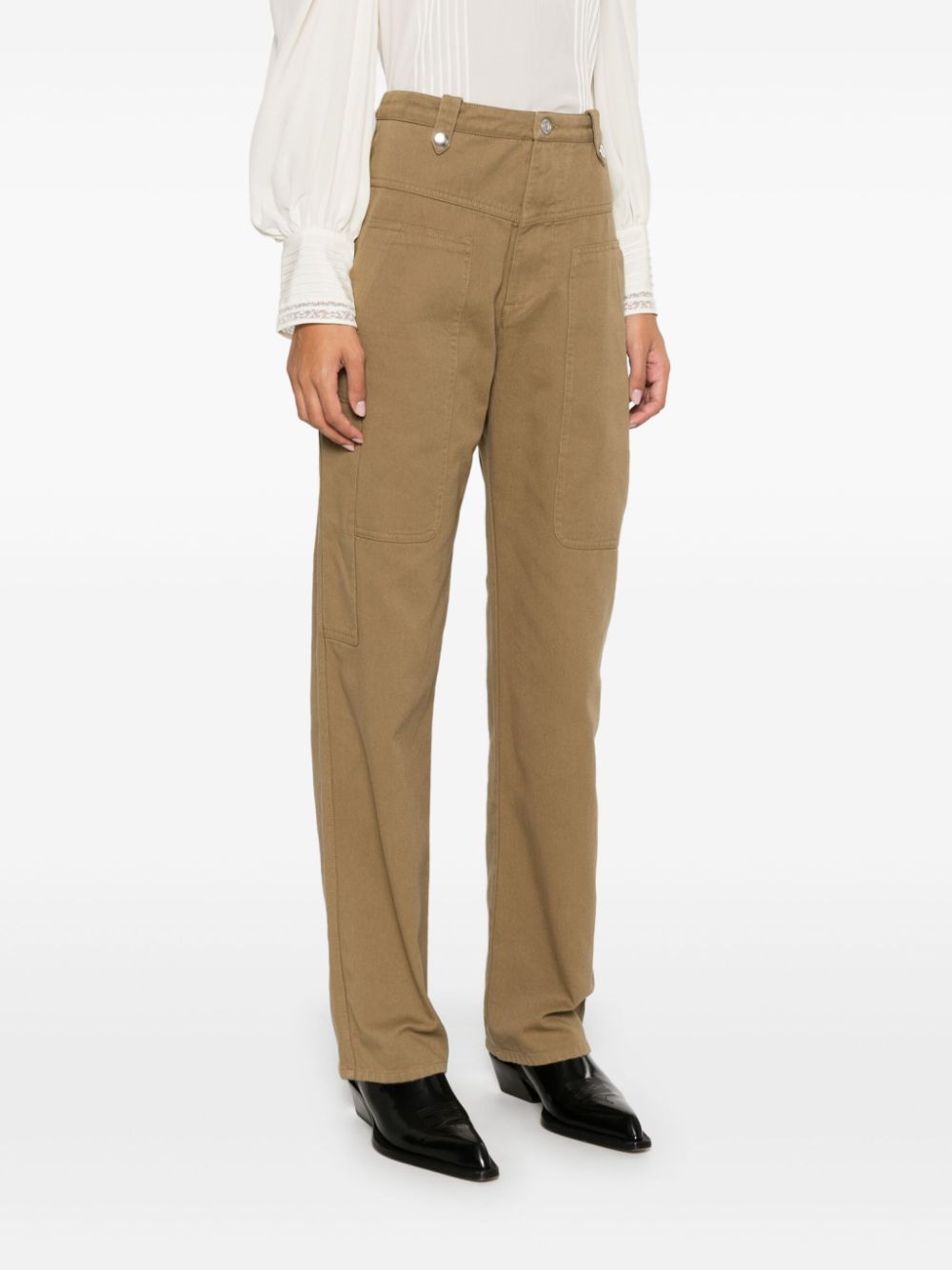 ISABEL MARANT ETOILE Chic Khaki Pants with Pockets for Women