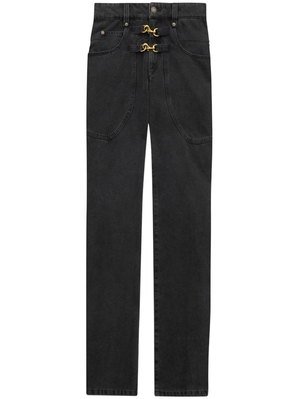 ISABEL MARANT Brinley Buckle High-Waisted Jeans