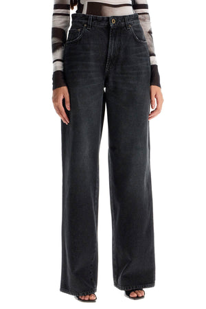 JEAN PAUL GAULTIER Wide Leg Jeans with Iconic Body Print - Size 26