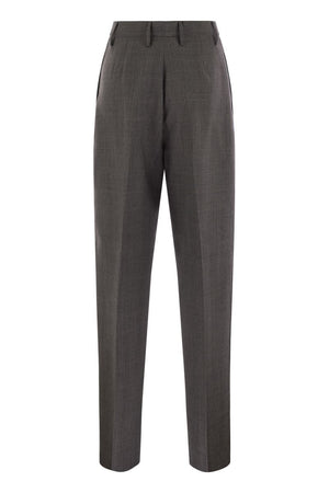 FABIANA FILIPPI Elegant Prince of Wales Wool-Silk Trousers