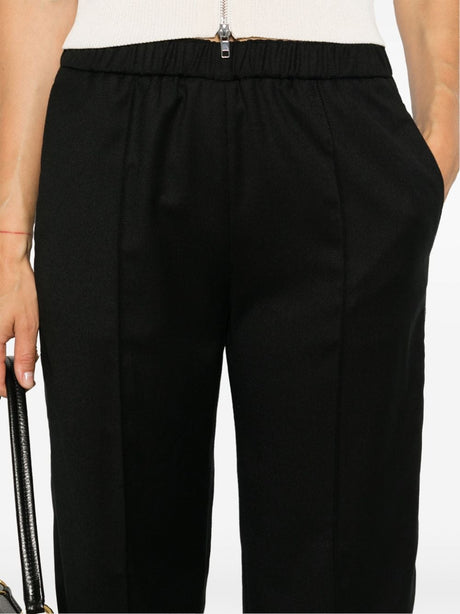 FABIANA FILIPPI Mid-Rise Wool Trousers with Bead Embellishments