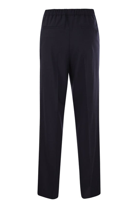 FABIANA FILIPPI Innovative Cool Wool Jogging Trousers for Women in Blue - SS24 Collection